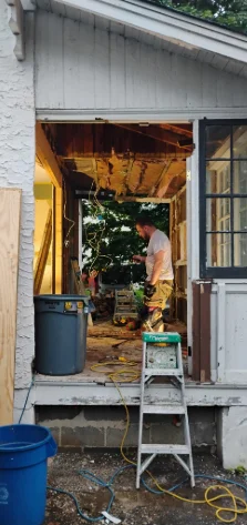 a house being renovated